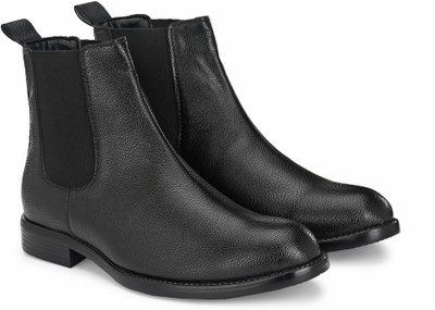 Hirel's Chelsea Boots for Men|Soft Cushioned Insole, Slip-Resistance|Shock Absorption Boots For Men(Black , 9)