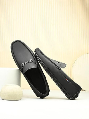Empeno Loafer Shoes for Men| Slip-on|Stylish| Perfect for Formal, Business Casual Loafers For Men(Black , 8)