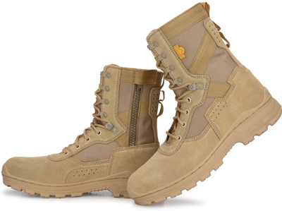 Mikaasa Alpha 8.0 Military & Tactical Boot Boots For Men(Beige , 8)