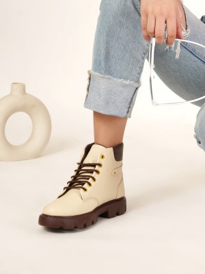 KILLER Comfortable Outdoor Boots For Women(Off White , 8)