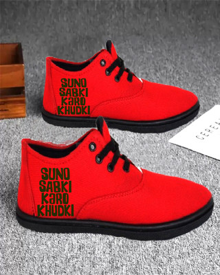 Kenamin Stylish Casual Shoes for Men and kids Casuals For Men(Red, Green , 8)