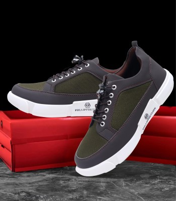 Heels County Casual Sneaker Walking |Outdoor Shoes| Gym | Jogging | Park Running Shoes For Men(Green , 8)