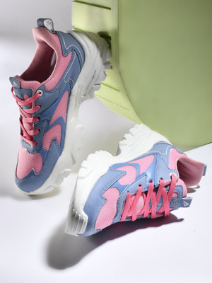 Impakto by Ajanta ChunkFlex Aura Sneaker Classic Rounded To Pampering Cushioned Extra Comfort Sneakers For Women(Pink , 7)