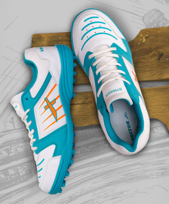 VECTOR X Striker Synthetic Leather Upper & Mesh | PVC & Rubber Sole Allrounder Cricket Shoes For Men(White , 9)