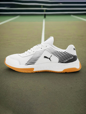 PUMA Badminton Smash Sprint Badminton Shoes For Men(White , 7)