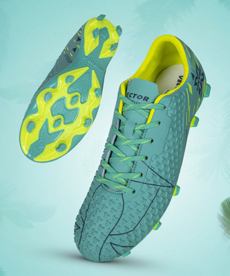 VECTOR X Thriller 3D Embossed Textured Synthetic Upper & TPU Sole Football Shoes For Men(Green , 9)