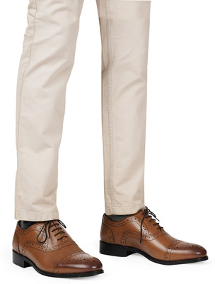HATS OFF ACCESSORIES Brogues For Men(Tan , 9)