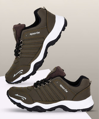 BEEROCK Kosko Running Shoes For Men(Olive , 9)
