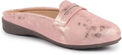 FAUSTO Party Wedge Mules|Backopen Loafers|Travel-Friendly Slip-On Shoes|Ethnic Sandals Loafers For Women(Beige , 6)