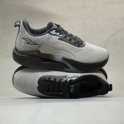asian Powerplay-23 Men Running Shoes | Lightweight & Stylish Memory Foam Sneaker Running Shoes For Men(Grey, Black , 7)