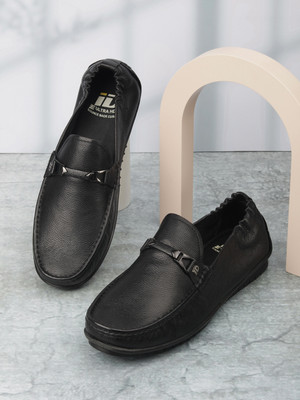 iD Slip-On Casual Loafers Loafers For Men(Black , 6)