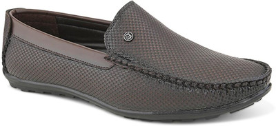 Binutop Loafers Shoes for Men Comfortable and Stylish Vegan Leather Slip-Ons Loafers For Men(Brown , 8)