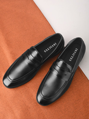 INVICTUS Comfortable Office Wear Formal Shoes Loafers For Men(Black , 7)