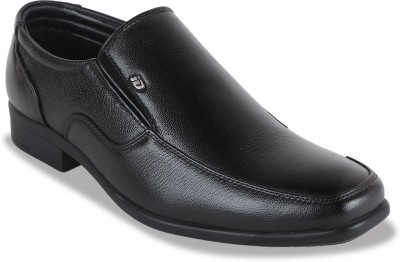 iD Slip-On Leather Formal Shoes Slip On For Men(Black , 10)