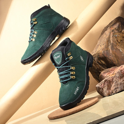 NEAKSER High Tops For Men(Green, White, Black , 9)