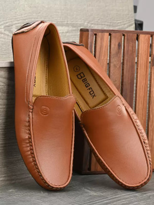 BIG FOX Latest Design Strider-7 Color Block Loafers For Men(Tan , 9)