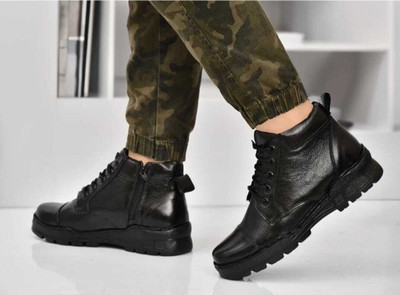 Fonicy military forces, commercial tactical zip boots Hiking & Trekking Shoes For Men Casuals For Men(Black , 5)