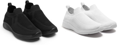 Face Stylish Sports Shoes for Men – Ideal for Running, Gym & Training Sneakers For Men(White, Black , 6)