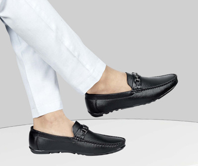 BRANDIGO WalkPro Loafers For Men(Black , 7)