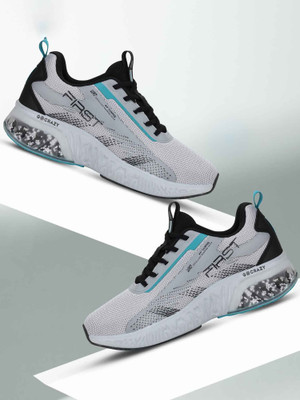 CAMPUS FIRST Men's Sports Shoes | PU Foam Comfort & Ball-Tech Support | Lace-Up Running Shoes For Men(Grey , 7)