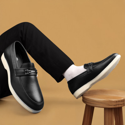 D Boots Rich Quality|Comfortable|Lightweight Loafers For Men(Black , 10)