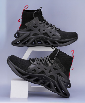 ATOM Alphabounce High Tops For Men(Black , 9)