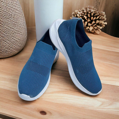 REENGO Slip On Sneakers For Men(Blue , 9)