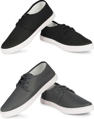 Free Kicks Combo Of 2 Shoes FK-201 & FK-201 Sneakers For Men(Grey , 9)