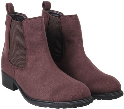 MOCHI Boots For Women(Brown , 8)