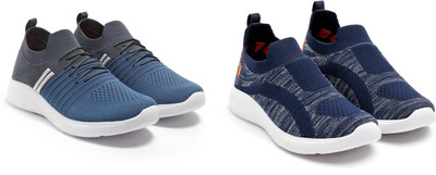 Face Stylish Sports Shoes for Men – Ideal for Running, Gym & Training Sneakers For Men(Grey, White, Navy , 6)