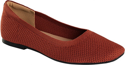 Neemans Plush Square Flats Bellies For Women(Brown , 6)
