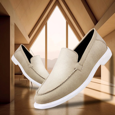 Baxxico Men's Latest Casual Party Wear Slip-on Shoes For Men(Grey , 7)