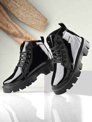 Xtoon Rich Quality|Decent Look|Perfect Style|Breathable Boots For Men(Black , 9)