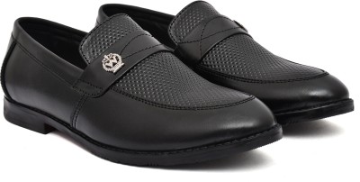 Irya Fashion Pure Leather Black Men's Fashion Formal Dress Shoes & office wear Loafers For Men(Black)