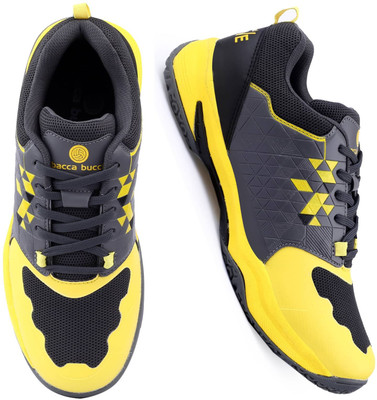bacca bucci Pinnacle SwiftStrike High-Performance Court Shoe with Non-Marking Outsole Running Shoes For Men(Grey , 9)