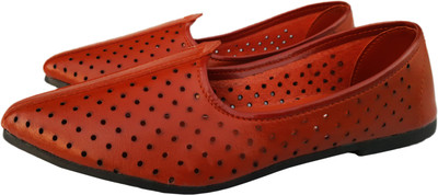 AXOLOTL Men Ethnic Laser Mojaris/Jutis Mojaris For Men(Tan , 6)