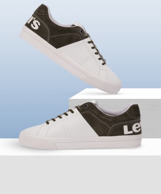 LEVI'S Men's White Color Block Sneakers Sneakers For Men(White)