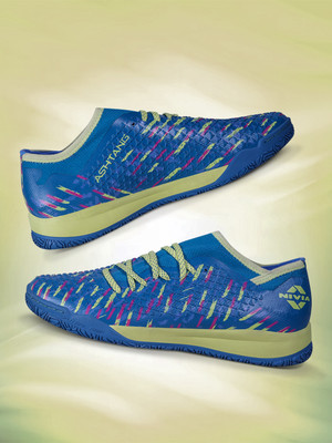 NIVIA Ashtang Futsal 2.0 Football Shoes For Men(Blue , 7)