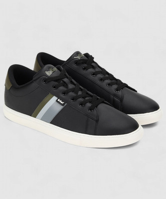 LEE COOPER Leather Casual Lace-Up Stylish Lightweight and Comfortable Daily Wear Sneakers For Men(Black , 6)