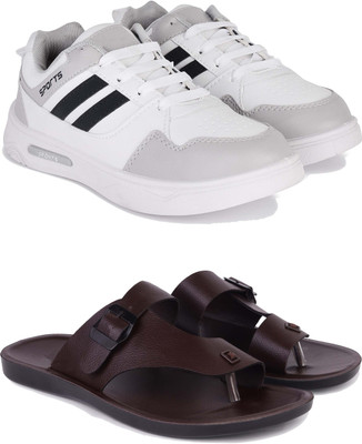 Pennen Men's Lightweight Running Shoes,Stylish Casual Shoes for Gym & Walking(Pack of2) Casuals For Men(Multicolor , 10)