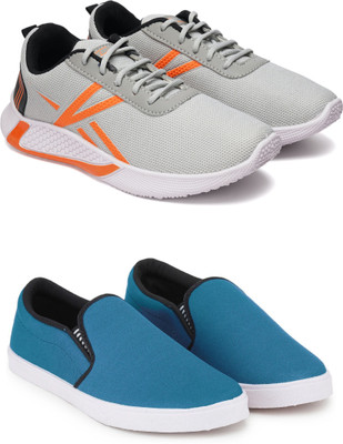 Free Kicks Combo Of 2 Shoes FK-494 & FK-Fitman Sneakers For Men(Blue , 6)