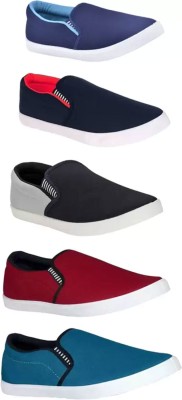 BRUTON Combo Pack Of 5 Casual Shoes Canvas Shoes For Men(Multicolor)