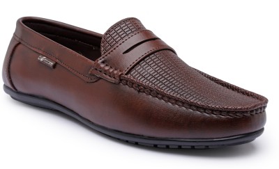 action Action Dotcom DRIVE-44 Light Weight,Comfortable,Trendy, Synthetic,Leather Loafers For Men(Brown)