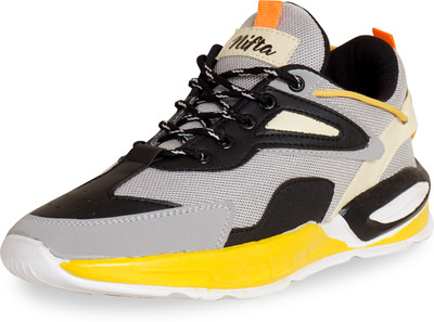 NIFTA Shoes for Men | Soft Cushioned Insole,Slip-Resistance, Dynamic Feet Support, Running Shoes For Men(Black , 8)