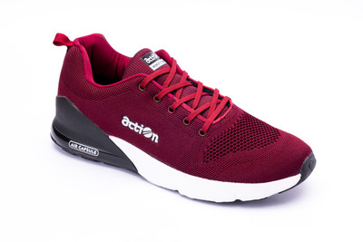 action AM 1409 Running Shoes For Men(Maroon , 8)