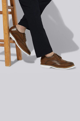 Neemans Luxe Brogues Brogues For Men(Tan , 7)