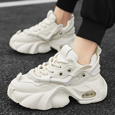 Robbie jones Casual Sneakers Chunky White Shoes For Men Sneakers For Men(White , 6)