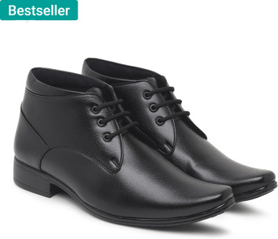 Zixer Office Ankle Synthetic Leather Formal Shoes For Men Derby Party Shoes For Boys Oxford For Men(Black, Brown , 6)