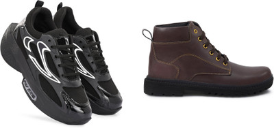 DARTKICK Versatile Casual Shoes for Men – Smart, Sleek & Comfortable Casuals For Men(White, Brown , 10)