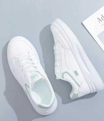 xedow Girls Lace Sneakers(Green, 10-11 Years)